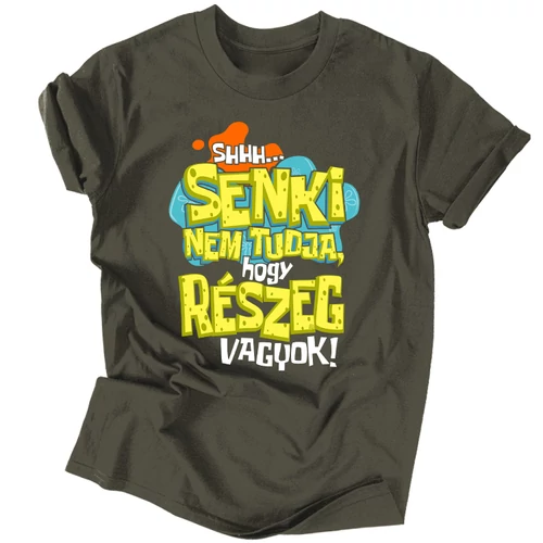 Shh... Senki nem tudja férfi póló (Grafitszürke)