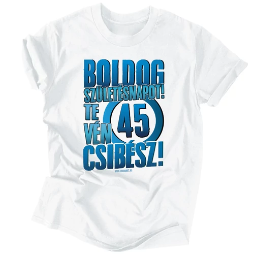 Boldog születésnapot, te vén csibész férfi póló (Fehér)