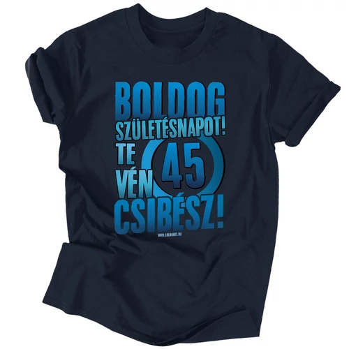 Boldog születésnapot, te vén csibész férfi póló (Sötétkék)