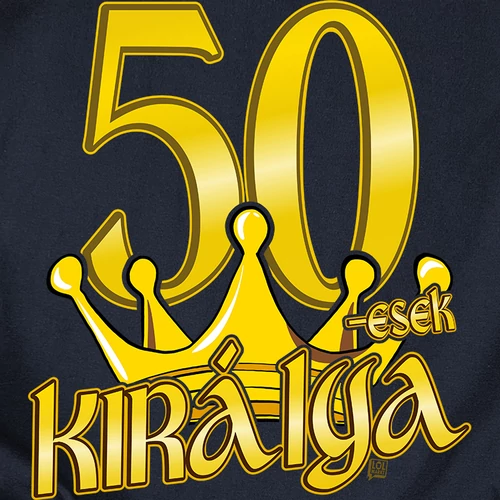 50-esek királya férfi póló előnézeti kép (Sötétkék)