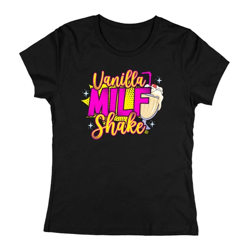 Vanilla Milf Shake női póló (Fekete)
