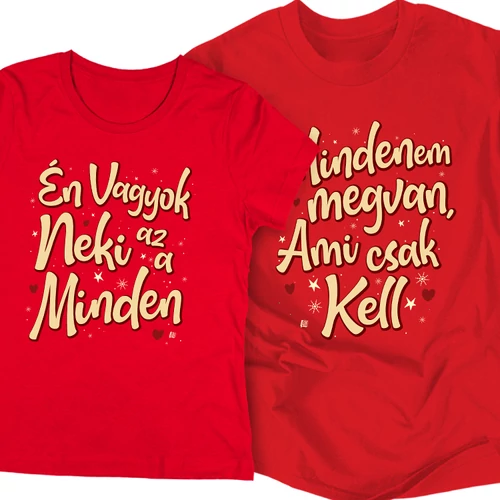 Mindenem megvan páros póló (Piros)