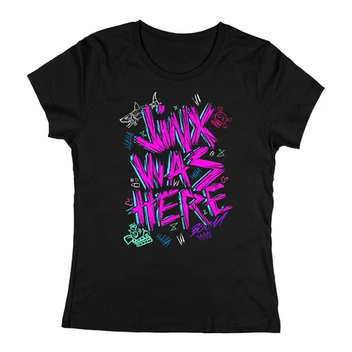 Jinx was here női póló (Fekete)