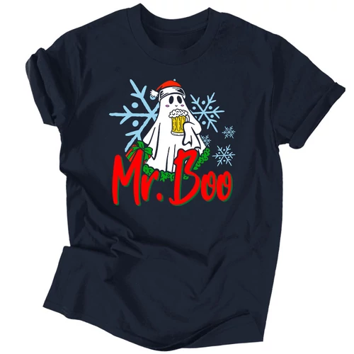 Mr. Boo férfi póló (Sötétkék)