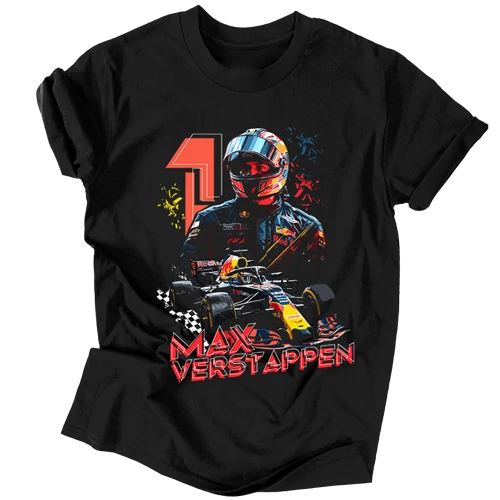 Max Verstappen Fan Art férfi póló (Fekete)