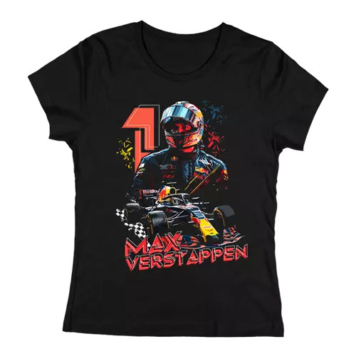 Max Verstappen Fan Art női póló (Fekete)