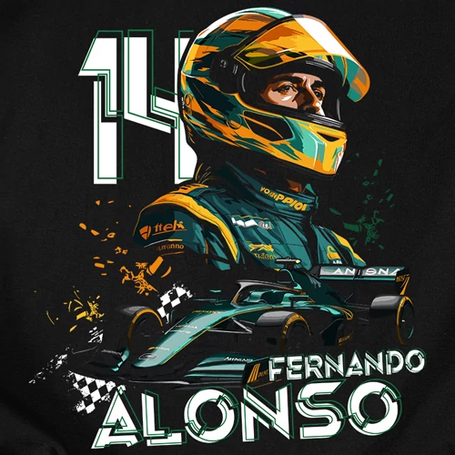 Fernando Alonso Fan Art férfi póló (B_fekete)