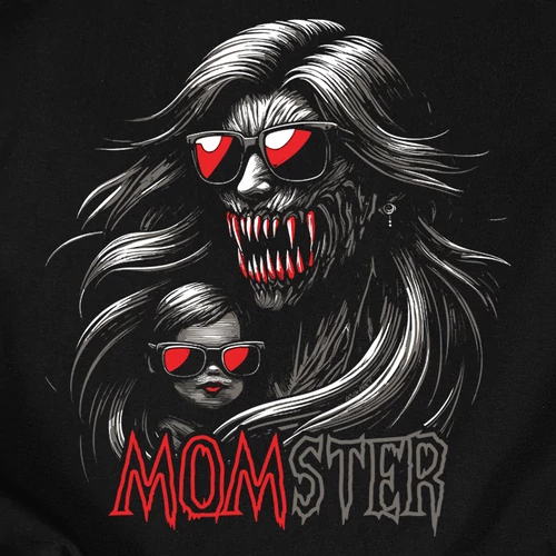 Momster női póló (B_Fekete)