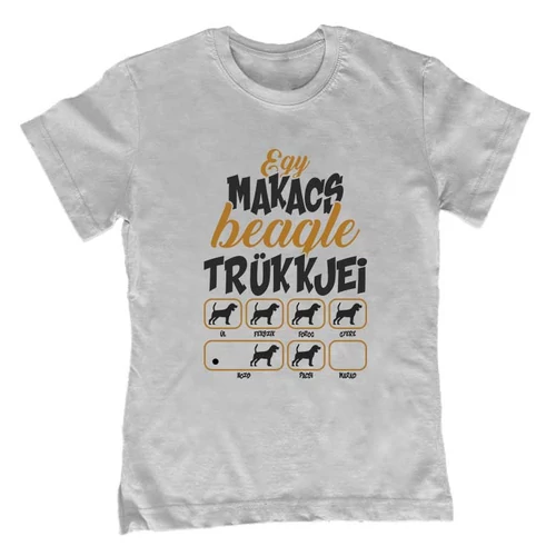 Makacs trükkök (beagle) gyerek póló (Szürke)