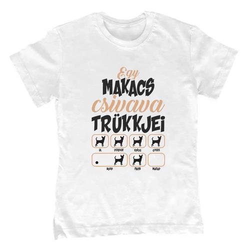 Makacs trükkök (csivava) gyerek póló (Fehér)