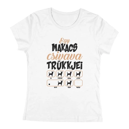 Makacs trükkök (csivava) női póló (Fehér)