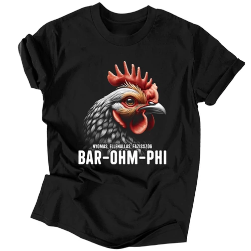 Bar-Ohm-Phi férfi póló (Fekete)