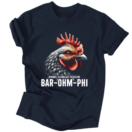 Bar-Ohm-Phi férfi póló (Sötétkék)