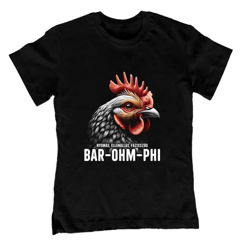 Bar-Ohm-Phi gyerek póló (Fekete)