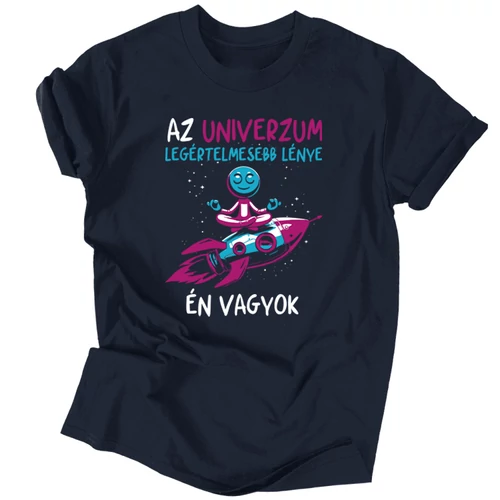Az univerzum legértelmesebb lénye férfi póló (Sötétkék)