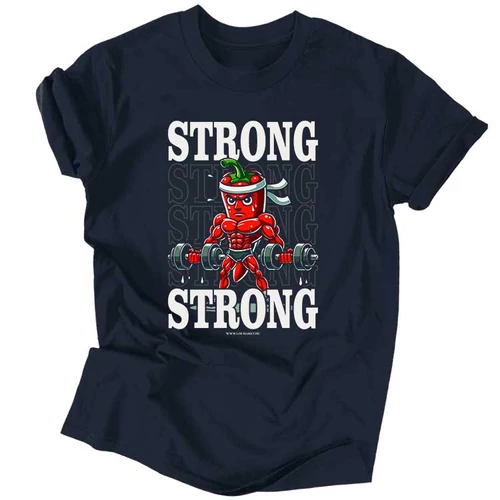 STRONG férfi póló (Sötétkék)