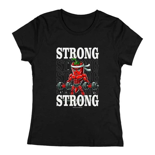 STRONG női póló (Fekete)