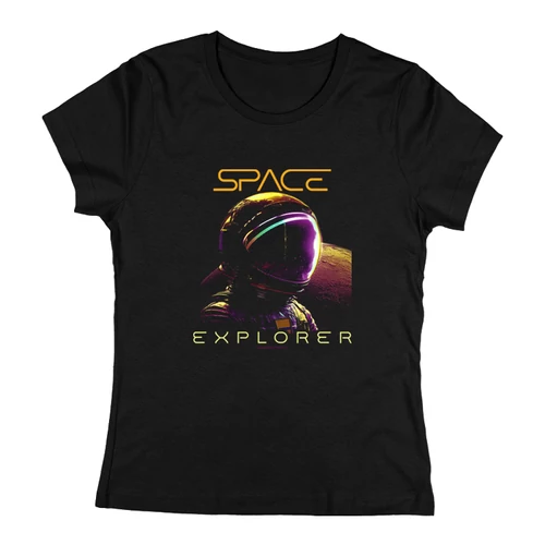 Space explorer női póló (Fekete)