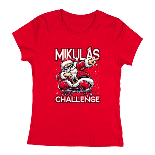 Mikulás Challenge női póló (Piros)