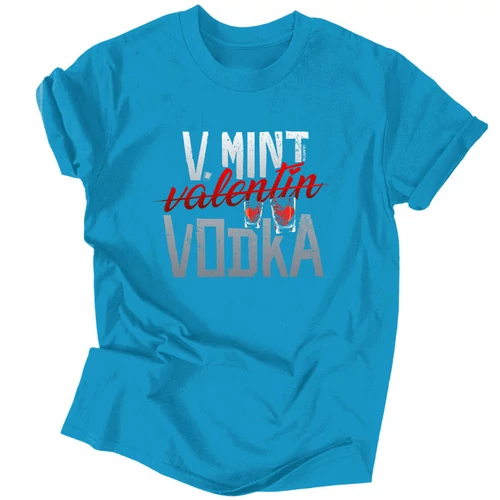 V mint vodka férfi póló (Türkiz)