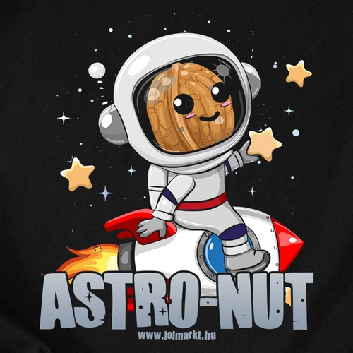 AstroNut férfi póló (B_Fekete)