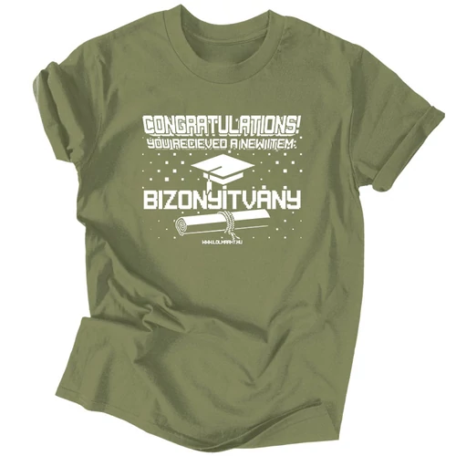 New item - Bizonyítvány férfi póló (Military)