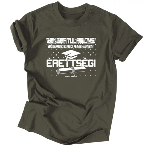 New item - Érettségi férfi póló (Grafit)