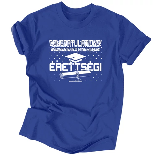 New item - Érettségi férfi póló (Királykék)