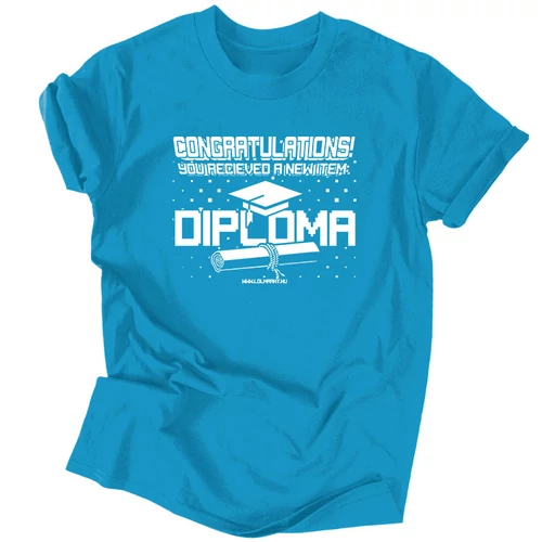 New item - Diploma férfi póló (Türkiz)
