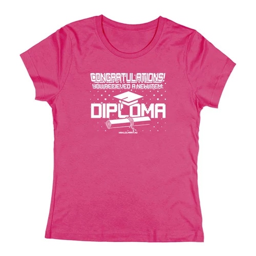 New item - Diploma női póló (Rózsaszín)