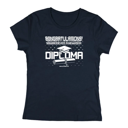 New item - Diploma női póló (Sötétkék)