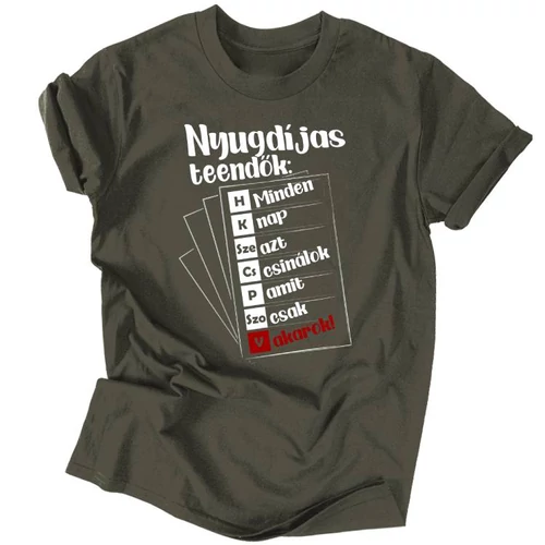 Nyugdíjas teendők férfi póló (Grafit)