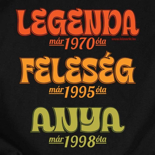 Legendás Anya női póló (B_Fekete)