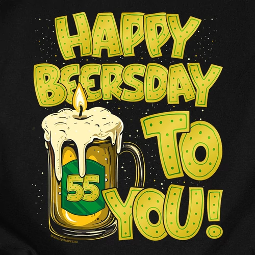 Happy Beersday férfi póló (B_Fekete)