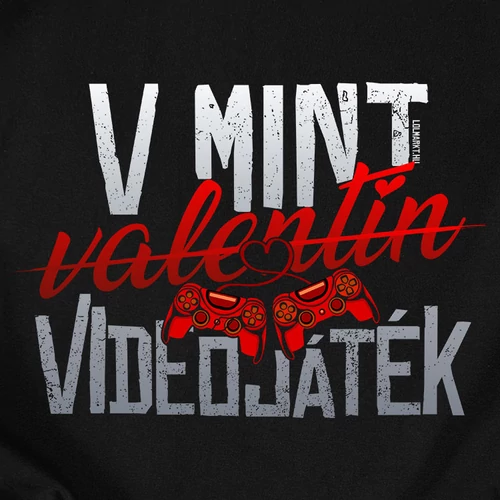 V mint videojáték férfi póló (b_fekete)
