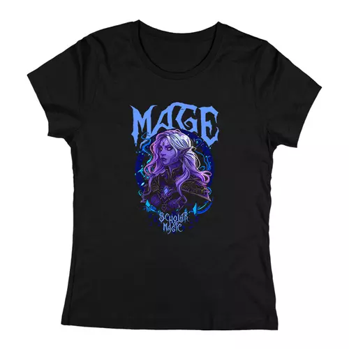 Mage - Scholar of magic női póló (Fekete)