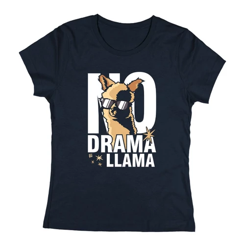No drama női póló (Sötétkék)