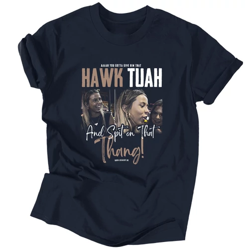 Hawk Tuah! férfi póló (b_fekete)