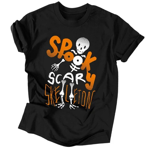 Scary skeleton férfi póló (Fekete)