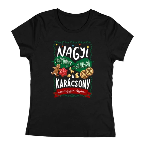 Nagyi sütije női póló (Fekete)