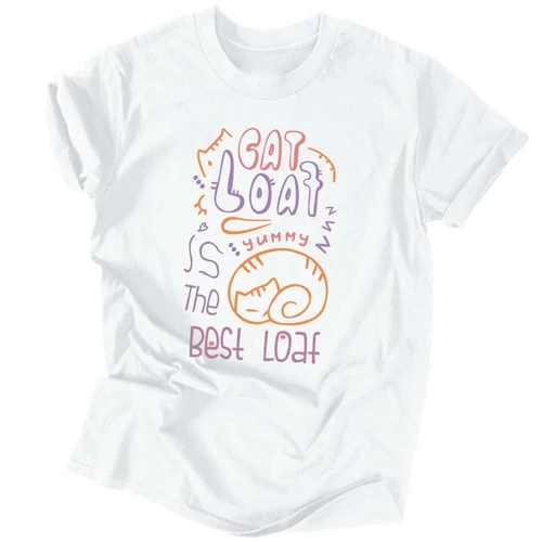 Cat loaf férfi póló (fehér)