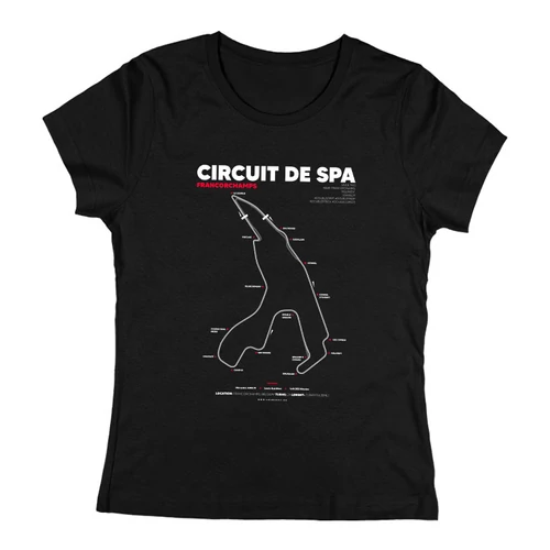 Circuit de Spa Francorchamps női póló (Fekete)