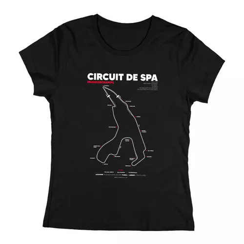 Circuit de Spa Francorchamps női póló (Fekete)
