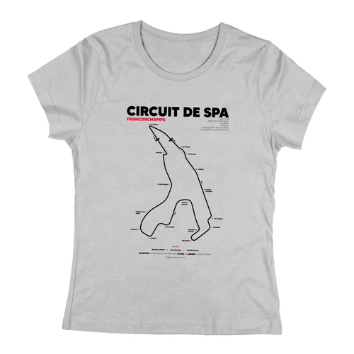 Circuit de Spa Francorchamps női póló (Szürke)
