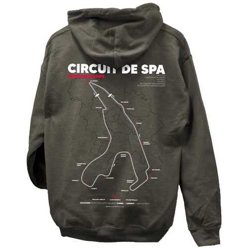 Circuit de Spa Francorchamps kapucnis pulóver (Grafit)