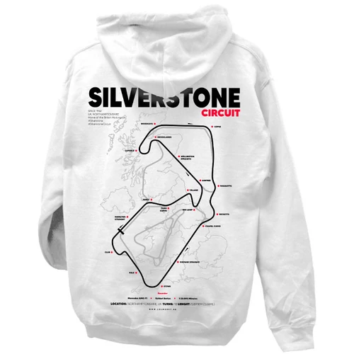 SILVERSTONE kapucnis pulóver (Fehér)