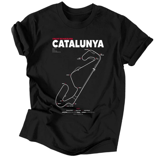 CATALUNYA férfi póló (Fekete)