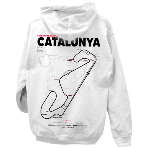 CATALUNYA kapucnis pulóver (Fehér)
