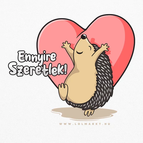 Ennyire szeretlek fém bögre (B_Fehér)