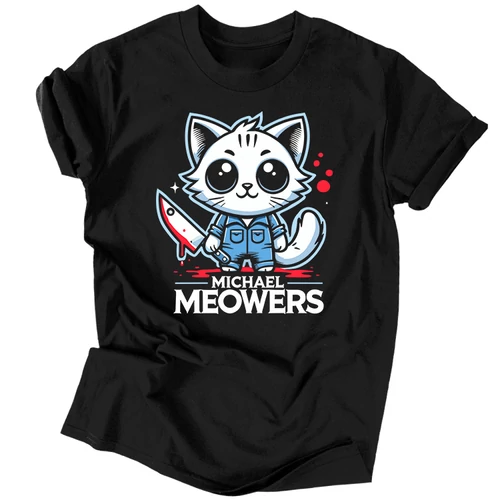 Michael Meowers férfi póló Fekete)
